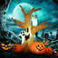 Arbre de fantaisie de 7,5 pi avec décorations d'extérieur illuminées d'Halloween et hibou
