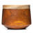 Rounded Edge Efran Wooden Bowl with Lid - Regular 4-Pack