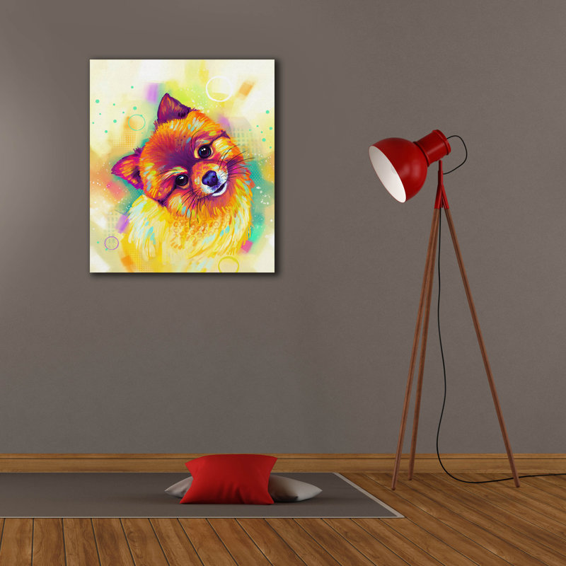 «Pop Art Pomeranian» par Furbaby Affiliates, art mural sur toile, H 30 po x l 26 po x P 1,5 po