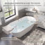 Baignoire de trempage autoportante en acrylique blanc brillant 59 po. X 29 po.-132866694