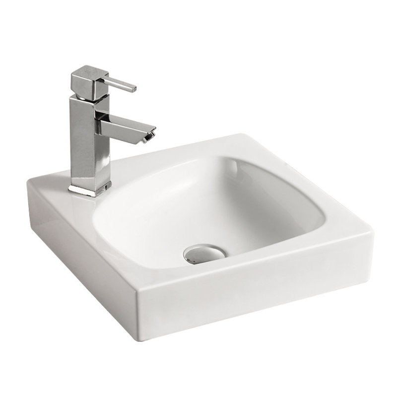 Lavabo de salle de bain carré en céramique pour bateau