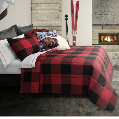 Polyester Ring Stitch Plaid Comforter