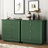 3-Drawer Dresser 24"W Solid Wood Fluted Chest With Built-In Outlets ( Set Of 2 )-424184323