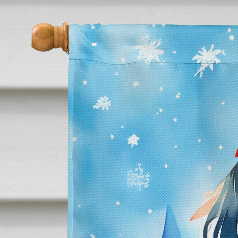 Drapeau de Noël Shih Tzu, H 40 po x l 28 po