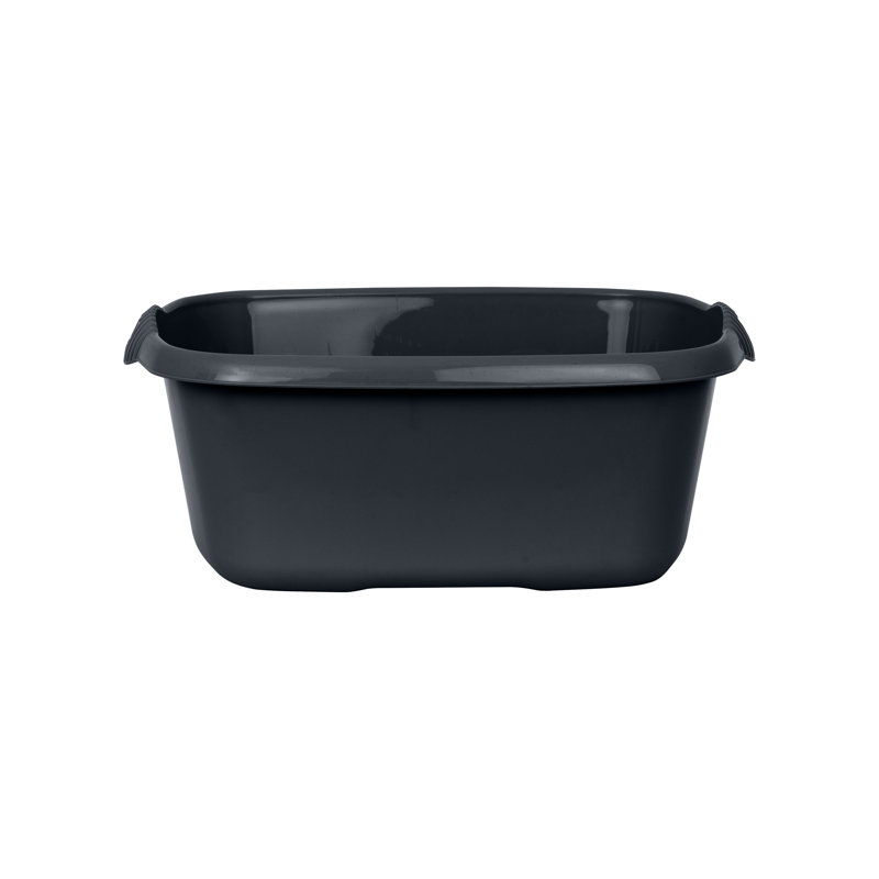 3 Piece Kitchen Set (38cm Rectangular Bowl, Large Cutlery Tray & Large Dish Drainer), Black