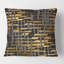 Coussin doré à motif damier I - Mid-Century-182822202