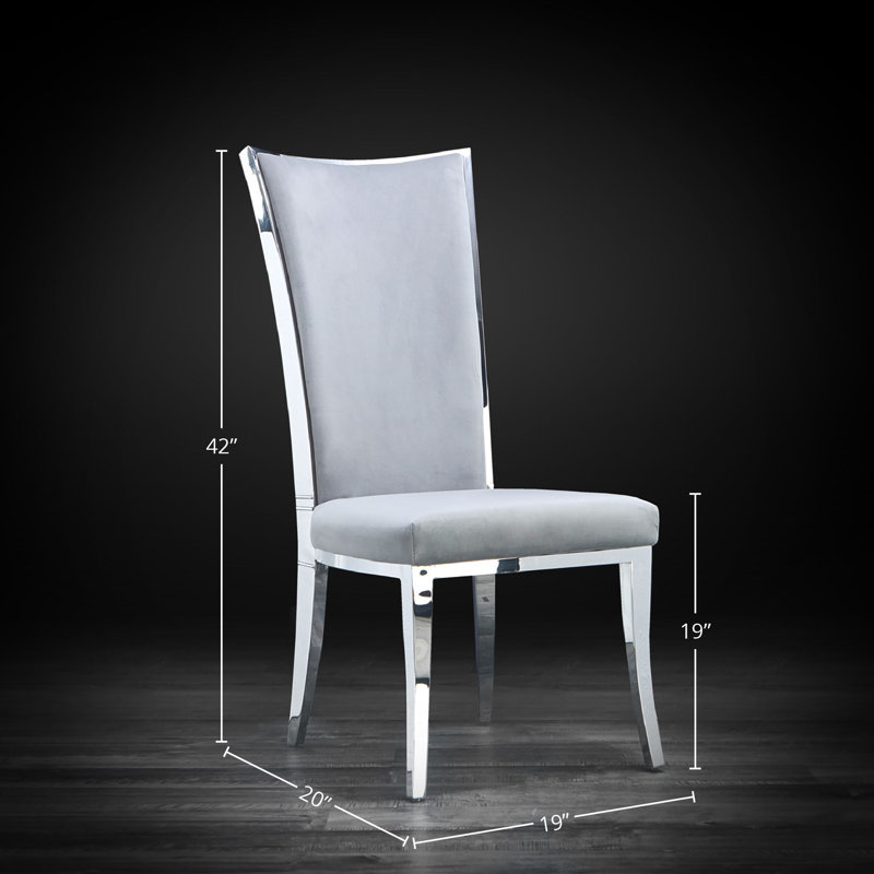 Fauteuil d'appoint en velours, Argent, Gris