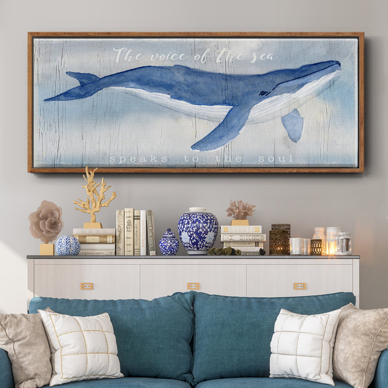 Voix de la mer - toile encadrée, H 8 po x l 20 po