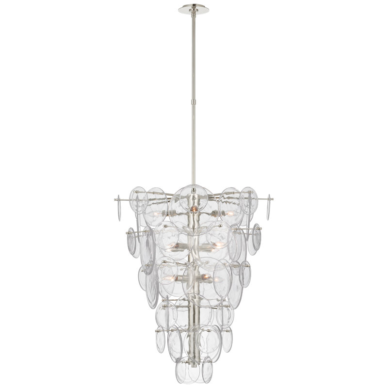 Loire 12 - Light Chandelier, Polished Nickel
