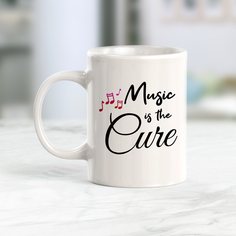 Tasse à café Music is the Cure, Ensemble de verres à lait, Céramique