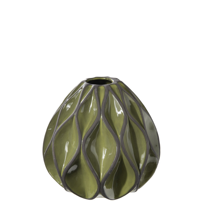 Lizarraga Ceramic / Porcelain Table Vase, Green