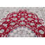 Tapis de zone en laine beige/rouge 6 pi 6 po x 9 pi nain noué la one-of-kind à la main Van Orden