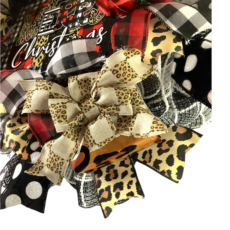 Couronne de père Noël en maille 18 po