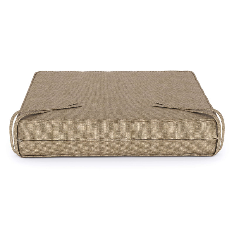 Outdoor Sunbrella® Seat Cushion, Spectrum Mushroom Sunbrella® Plainweave, 17" W x 17" D