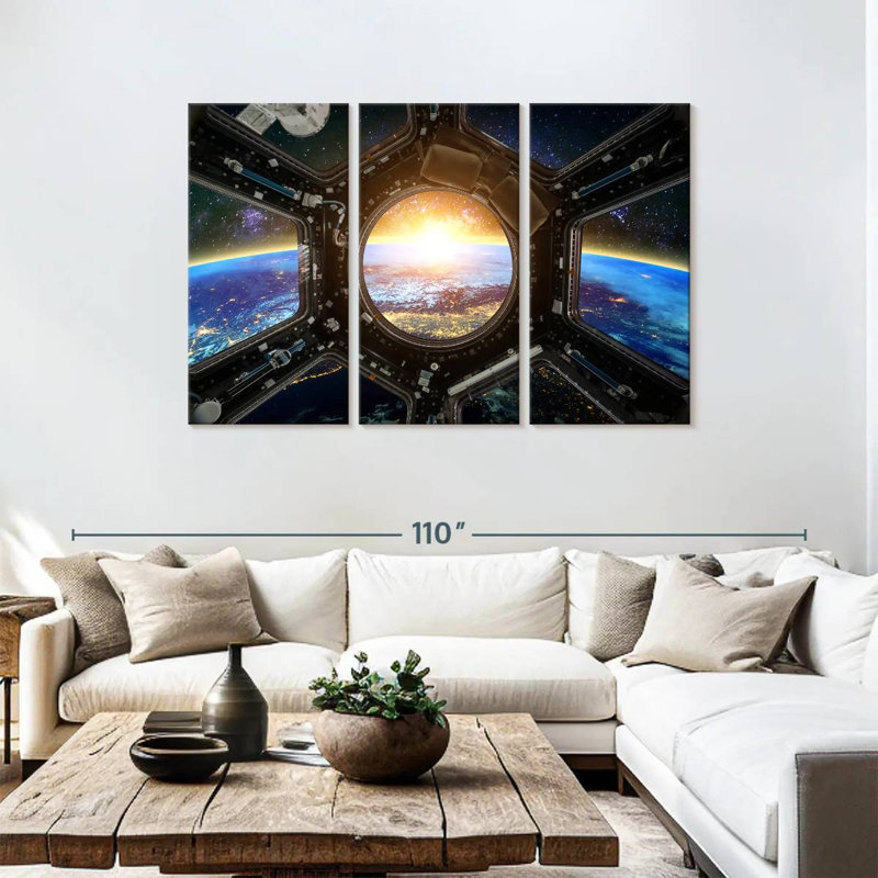 Oberle Space Station Earth View, 48" H x 74" W