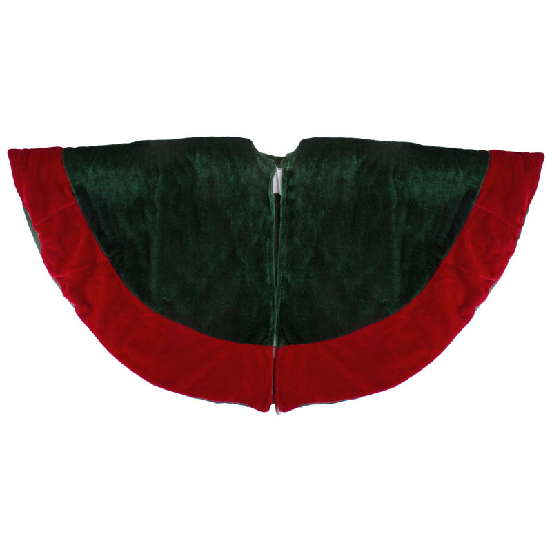 Mini jupe d'arbre de Noël, l 26 po, Vert / Rouge