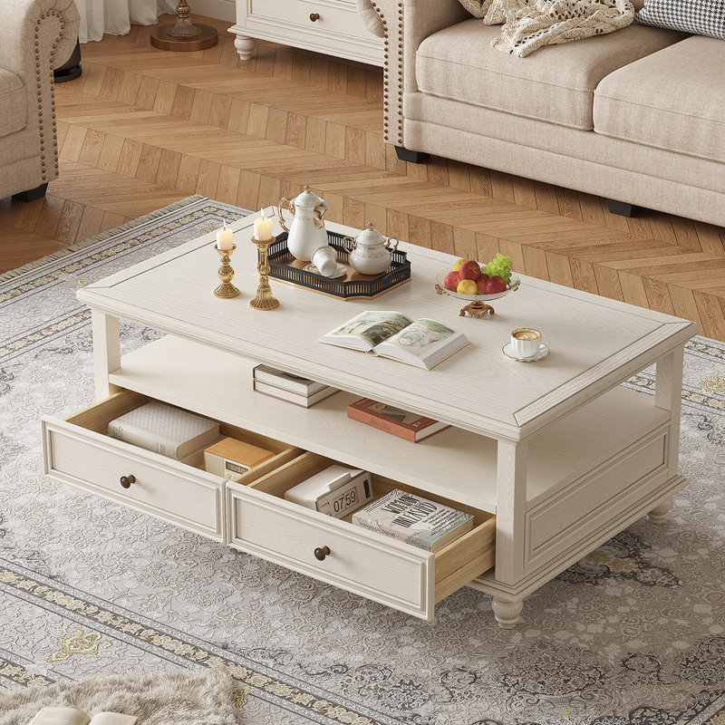 Table basse de style américain en bois de frêne blanc