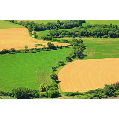 Fields In Brittany, France by Jopelka - Wrapped Canvas Print