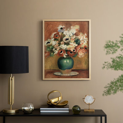 Reproduction florale vintage avec encadrement CECLX - bois massif