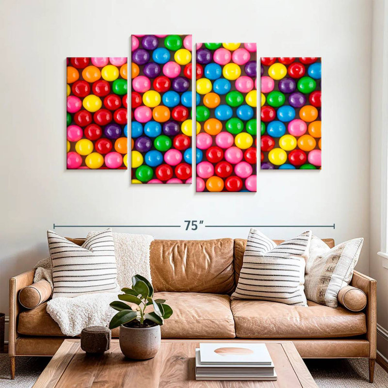 Yarlin Bright Gumball Sweets, 42'' H x 68'' W