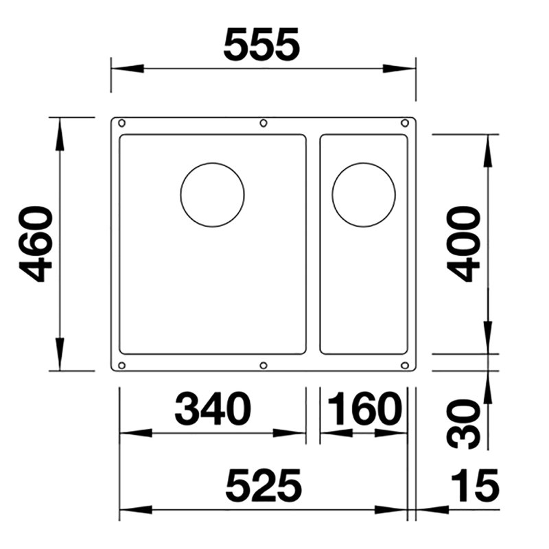 Subline 1.5 Bowl Undermount Kitchen Sink, Anthracite