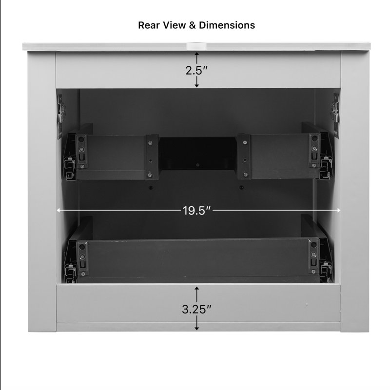 Danya 23.6'' W Single Vanity, Gold, White