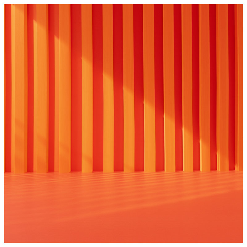 Orange Vertical Stripes Bedding Stripes Bedspread Abstract, Queen
