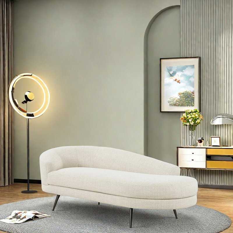 Méridienne inclinable moderne et luxueuse, Accoudoir à gauche (vu de face)