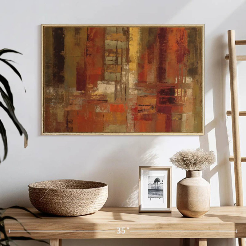 Sunset Street Crop, Cadre flottant en bois naturel, 25 po x 17 po