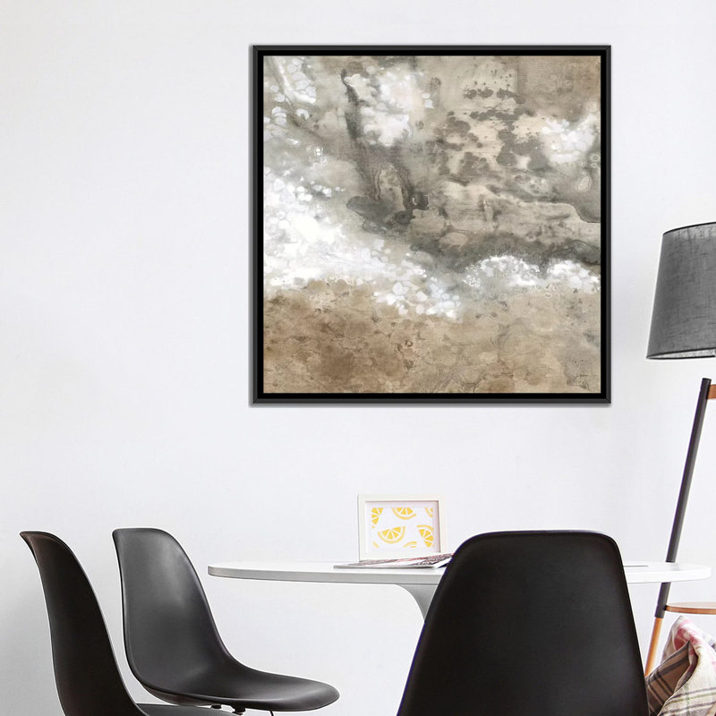 « earthen i », impression sur toile, H 18 po x l 18 po x P 1,5 po, Toile avec cadre noir, Pas de tapis