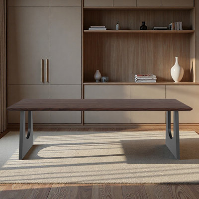 Bureau en bois massif à longue table
