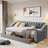 Leyun  Daybed With Storage Armrests, Usb Ports, Side Pockets, 2 Drawers And Button Tufted Design-585449519