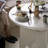 White Round Solid Wood Dining table