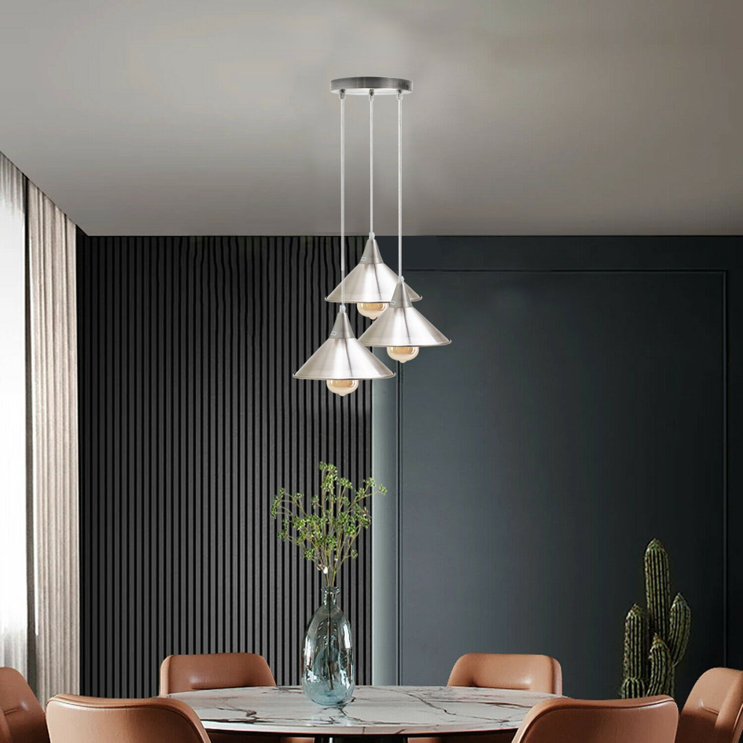 Rosenthal 3-Light Cluster Cone Pendant