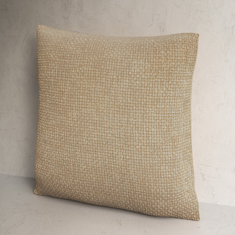 Clovis Cotton Reversible Throw Pillow, Beige, 20" x 20", Pillow Cover Only - No Insert