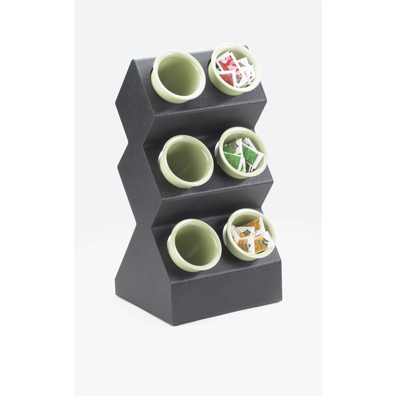 Black 6-Cylinder Vertical Flatware / Condiment Display