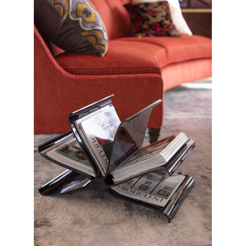 Front Page Magazine Rack, Matte Black
