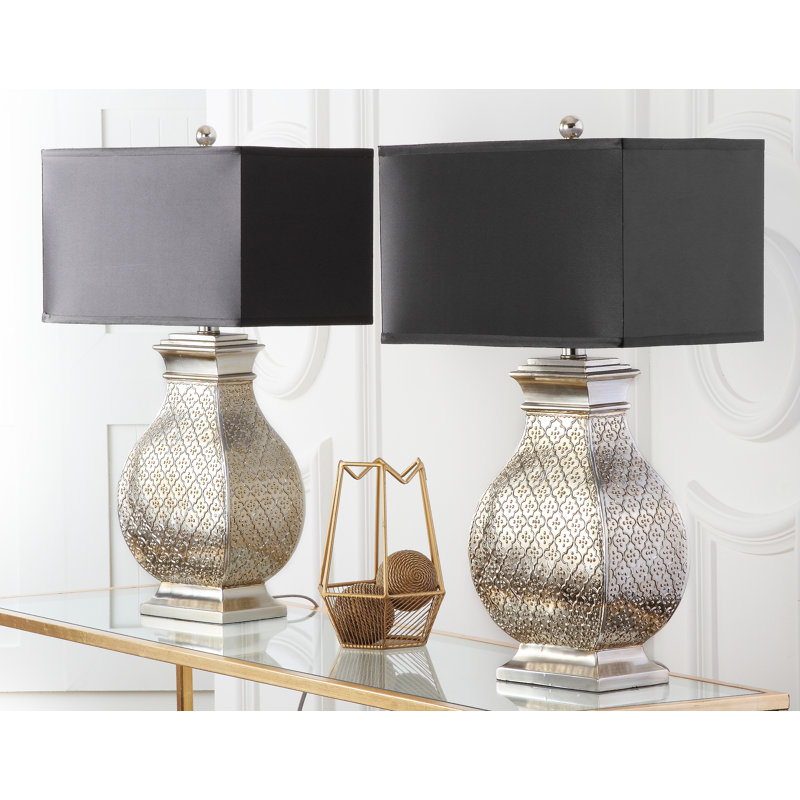 Ensemble de lampes de table argentées 29 po Frontenac