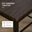 Ensemble de 3 tables de salle à manger de style industriel avec repose-pieds en acier pour petit espace-881582415-881582414
