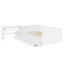 Lit plateforme double en bois avec 6 tiroirs, tablettes et coiffeuse-865555109