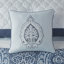 Ensemble d'édredon 8 pièces à motif damier, matelassé et imprimé damassé-121764288-121764290