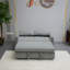 Convertible Loveseat Sofa Bed With Pull - Out Function, Adjustable Backrest, Velvet Upholstery, Side Pockets And Pillows For Living Spaces