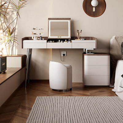 Commode à clapet simple en bois massif