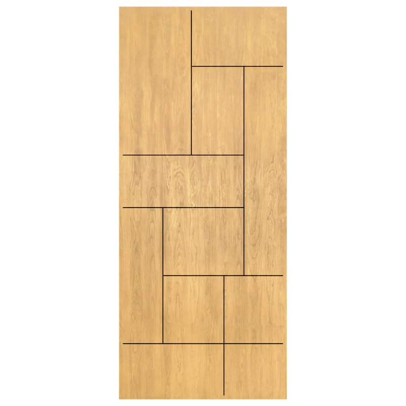 Portes d'entrée pré-montées en fibre de verre Manhattan, S'ouvre à gauche vers l'intérieur, H 96 po x l 36 po x P 1,75 po