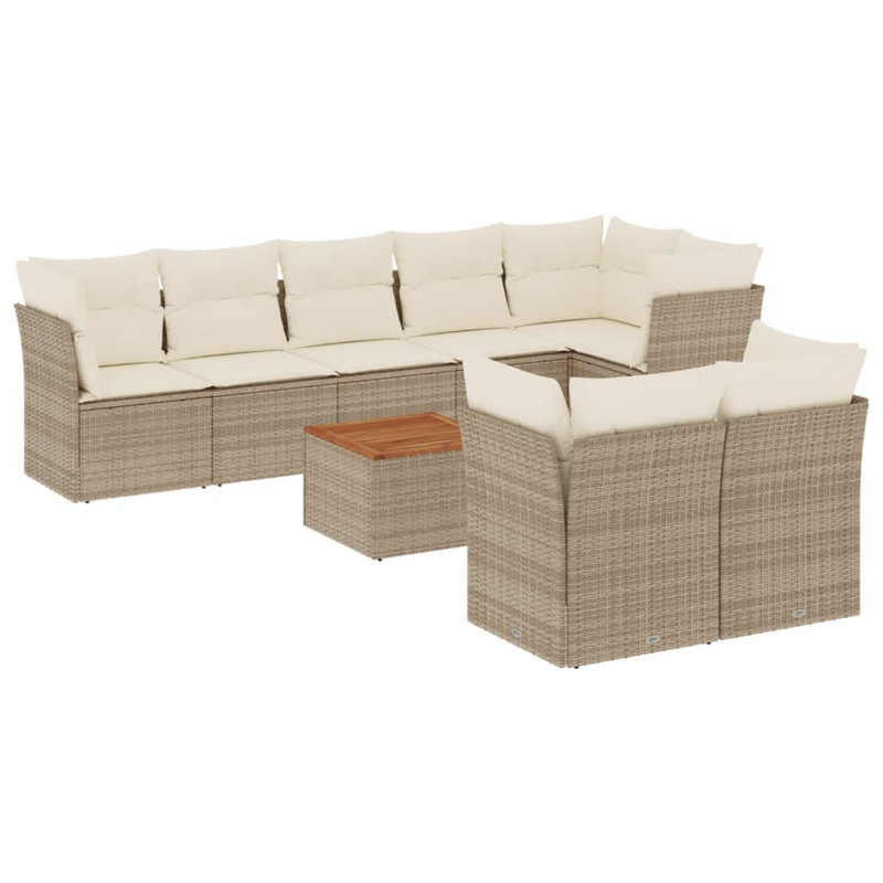Vidaxl Garden Sofa Set Beige And Brown