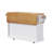 White Rolling Kitchen Island With 2 Doors, 6 Deep Drawers, Drop Leaf - Space Saving Design Storage 4 Door Shelves, Drawers Spacious & Practical-850037307-850037301