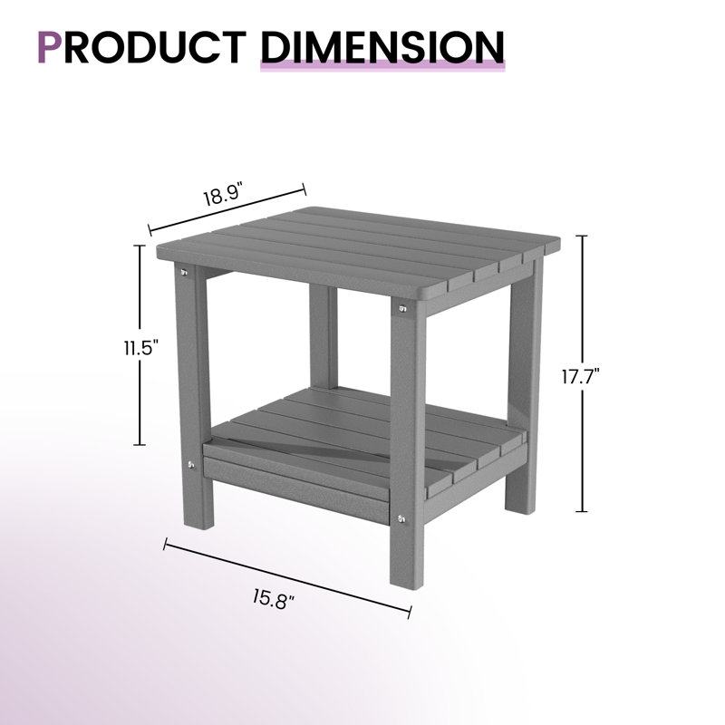 Premium HDPE Outdoor Storage Table – All-Weather Durability & Perfect for Any Patio, Gray