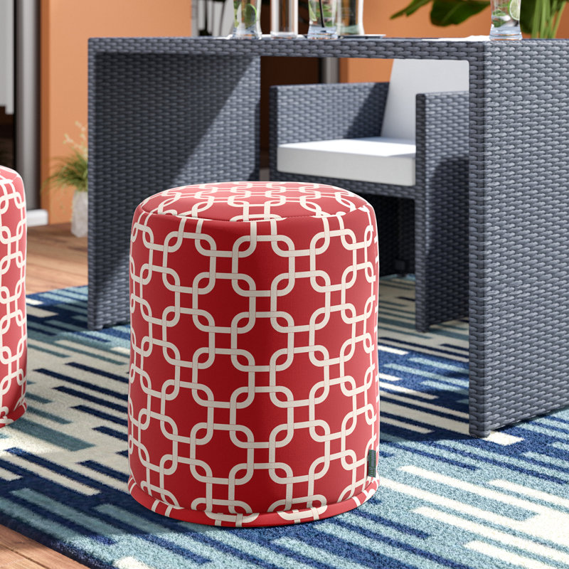 Petit pouf Roysum, rouge