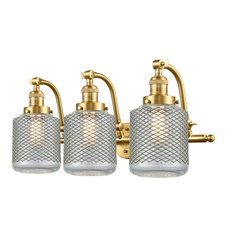 Éclairage pour meuble-lavabo 3 lumières à intensité réglable Iyana, Or satiné
