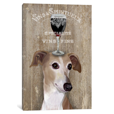 « dog aou vine grayhound », impression sur toile